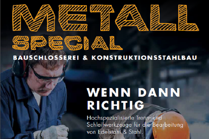 Deckblatt Broschüre Schleifwerkzeuge für den Bauschlosser