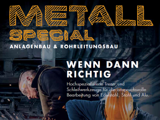 Deckblatt Broschüre Schleifwerkzeuge für den Rohrleitungsbau