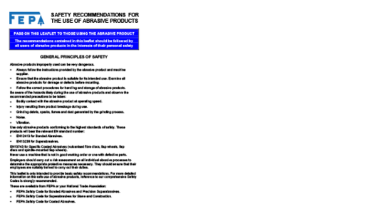 RHODIUS FEPA Safety Recommendations