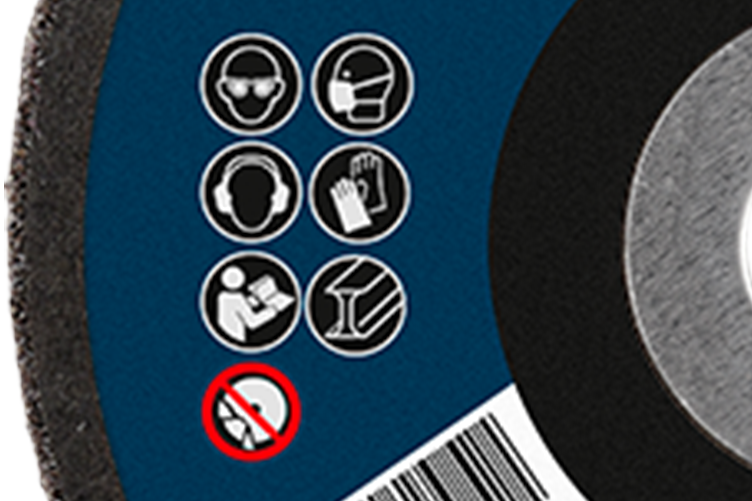 Label details for a private-label grinding wheel