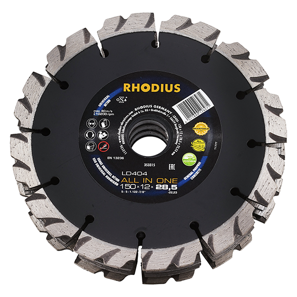 RHODIUS LD404 ALL IN ONE - diamond cutting disc for wall slot chasing